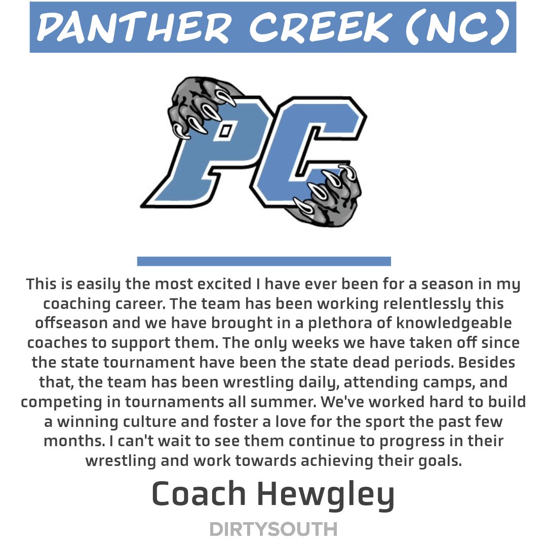 SEWrestle (@sewrestle) on Twitter photo There's a ton of excitement around this year's Panther Creek squad. Despite losing two state qualifiers - the team returns a lot of depth and is ready to make some noise in 2023-2024.
State of the Program - <a href="/PCreekWrestling/">Panther Creek Wrestling</a>
southeastwrestling.com/blog/2023/9/5/… There's a ton of excitement around this year's Panther Creek squad. Despite losing two state qualifiers - the team returns a lot of depth and is ready to make some noise in 2023-2024.
State of the Program - <a href="/PCreekWrestling/">Panther Creek Wrestling</a>
southeastwrestling.com/blog/2023/9/5/…
