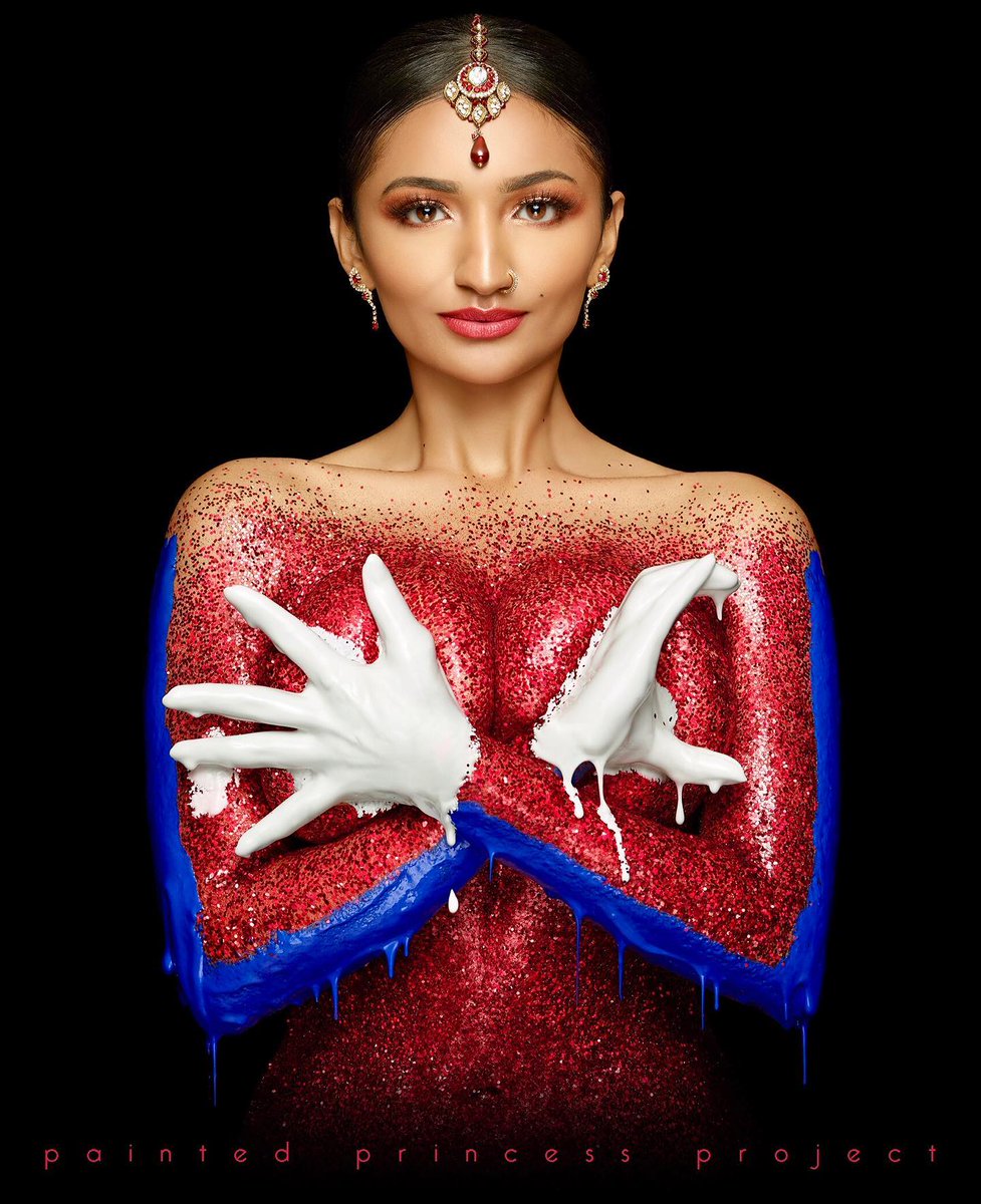 desistarlets's tweet photo. Desi Starlet Mia 
@asmitakumariii @mianepali #Nepali #PaintedPrincessProject #PaintedPrincess #AsmitaKumari #NepalFlag #NickSaglimbeni https://t.co/Lj9p0ImWEi