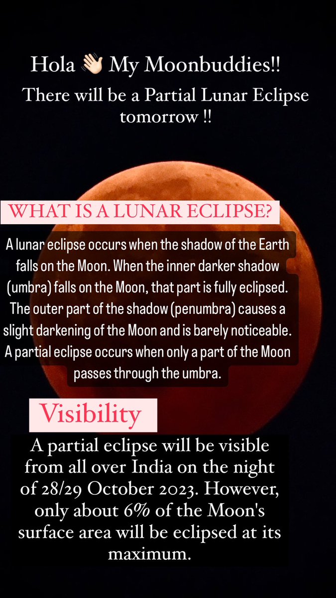 picabuzz's tweet image. Facts about Upcoming Lunar eclipse (28-29th Oct, 2023) Retweet if possible to spread the knowledge 🫡 #picabuzz #LunarEclipse #Eclipse #Eclipse2023