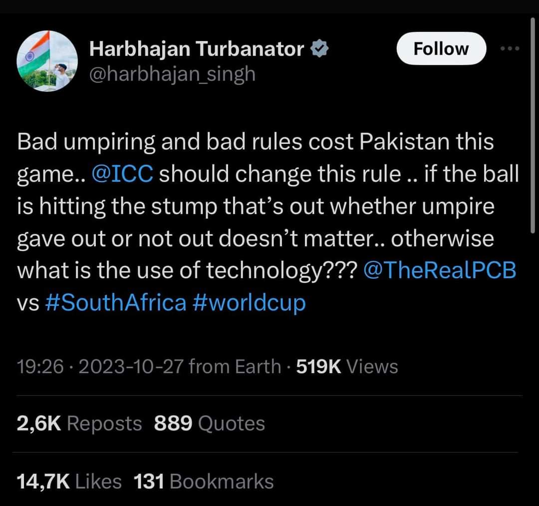 Alishaimran111's tweet photo. Irfan Pathan and Harbhajan speaking in the favor of Pakistan? Wow, something was definitely up then!! #PAKvsSA https://t.co/zicTjTWsIa