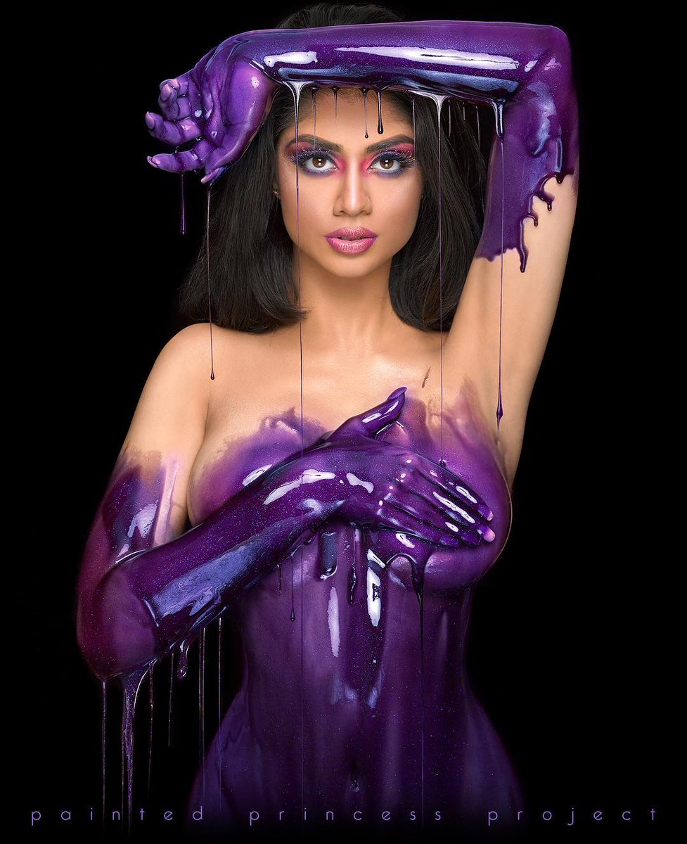 desistarlets's tweet photo. Desi Starlet Priyanka 
@priyankaares @pri_ncxss #PaintedPrincess #PriyankaAres #spacepurple #purplepaint #thanospurple #purpleglitter #purpleglue #Saglimbeni https://t.co/3CdJWq7qD9