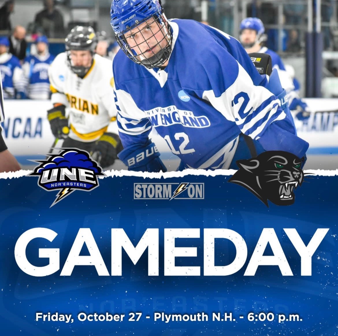 Rematch of last years NCAA first round match up. #5 UNE at #12 Plymouth State