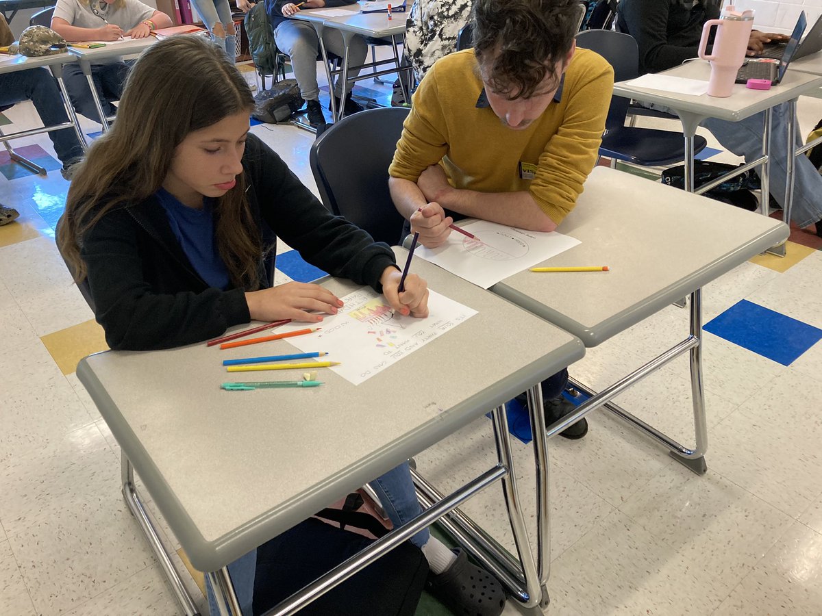 CMS welcomed pre-service teacher, Quinn Dunham, from Longwood University to civics today. He jumped right in with us on our simulated presidential election with help on campaign creations. #TeamCMS #WeAreCUCPS #Longwood #TeacherPrep