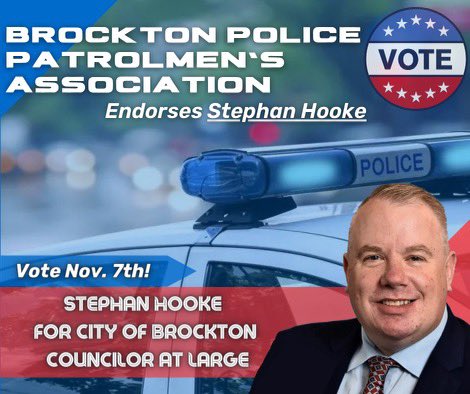 I am proud to announce that I have been endorsed by the Brockton Police Patrolmen's Association. I will always fight to ensure that the Brockton Police Department has the staffing and resources they need to keep the City of Champions safe ! Thank you !