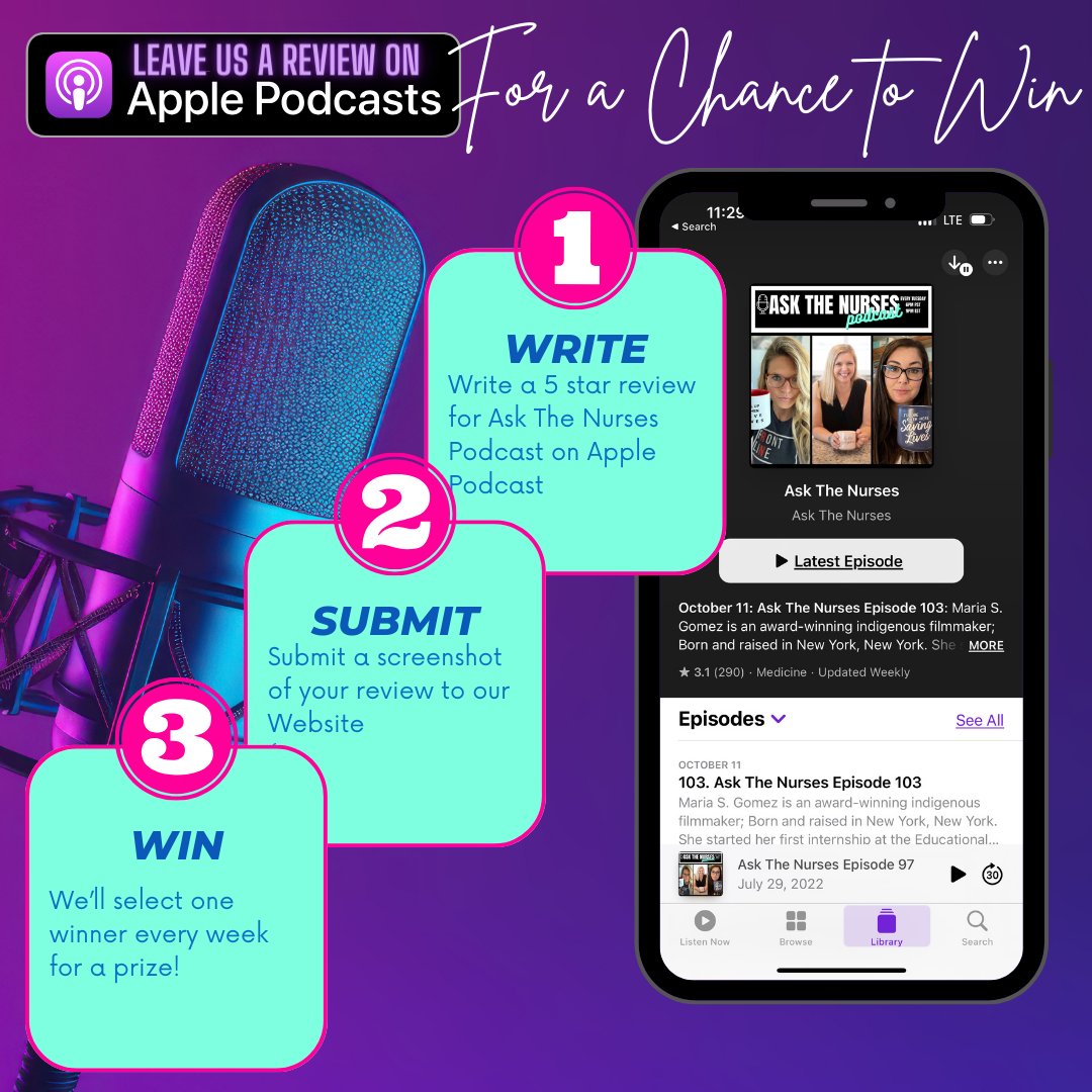 NicoleSirotek's tweet photo. 🌟 Exciting News! Charlyne won our Five Star Podcast Review Contest! 🎉 They've won a Frontline Defense Supplements gift certificate! To win leave a review! Charlyne, DM us to claim your prize! 📩 Let's keep the podcast love going! 🎙️💖 #AskTheNurses #FrontlineDefenseSupplements https://t.co/qyLbWd5MLl