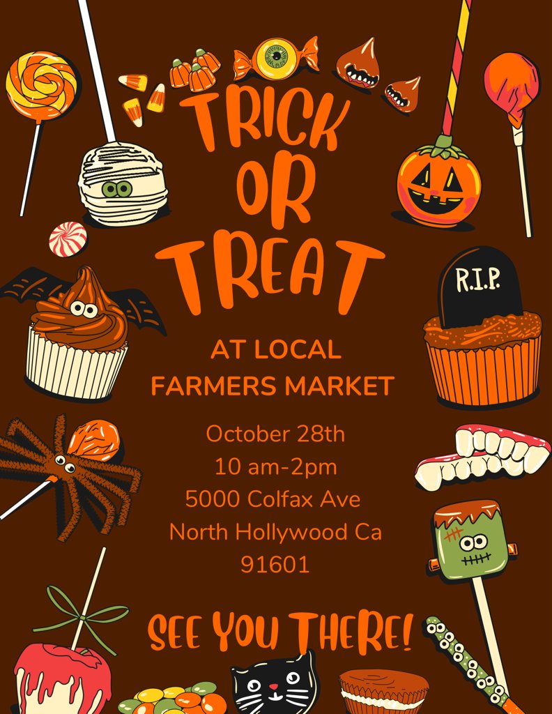 NohoFarmers's tweet photo. 🎃🌽🍁 Join us for a spook-tacular day at the Farmer's Market this Saturday! 🍁🌽🎃 https://t.co/mlLMypDWu3