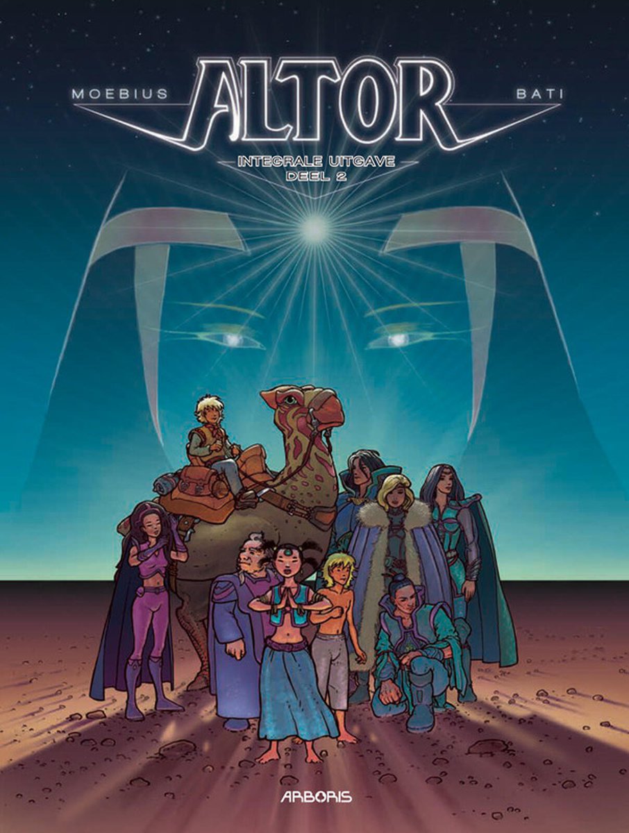 stripland_BENL's tweet photo. De tweede en laatste integrale uitgave van de #80s strip #Altor is verschenen bij #Arboris. Science-fiction door #Bati en #Mœbius. Er is ook een luxe-editie met ex-libris op 75 exemplaren. Een fantasie-queeste met onder meer magiërs, eenhoorns en elfen. https://t.co/WVCtFcAaDt