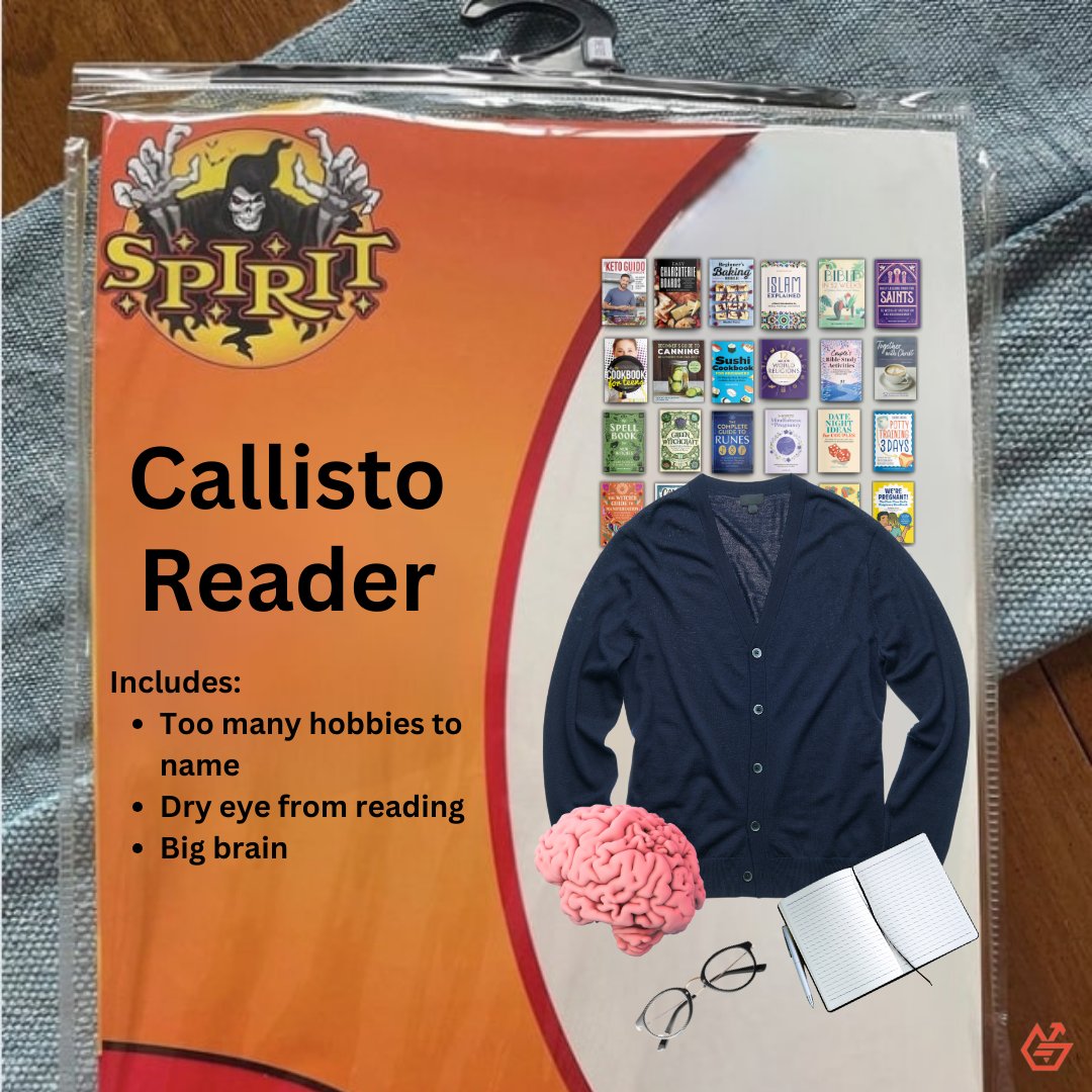 CallistoPub's tweet photo. Still looking for a Halloween costume? 🎃

We have some spooky-good options in mind that take inspiration from our fantastic books!

Comment below which costume you'd dress up as! ✨ https://t.co/cKE9TclvbL