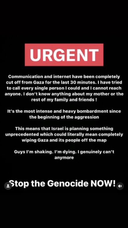 🚨 Urgent Appeal 🚨

One million innocent children are at risk of genocide and massacre. 
We cannot stand by and let this tragedy unfold.
The world must act now to protect these vulnerable lives.
#starlinkforgaza #Gaza_Genocide #Gazabombing
