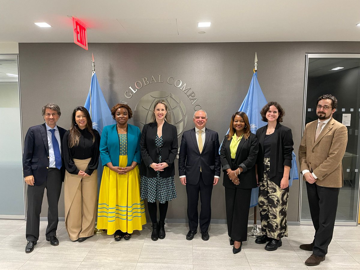 Following launch of ESG Strategy for Exporting SMEs in Lisbon, 🇵🇹 Secretary of State for International Trade and Foreign Investment @BernardoICruz met with @globalcompact @GlobalP50213 in NYC to discuss private sector role in promoting @TheGlobalGoals in developing countries.