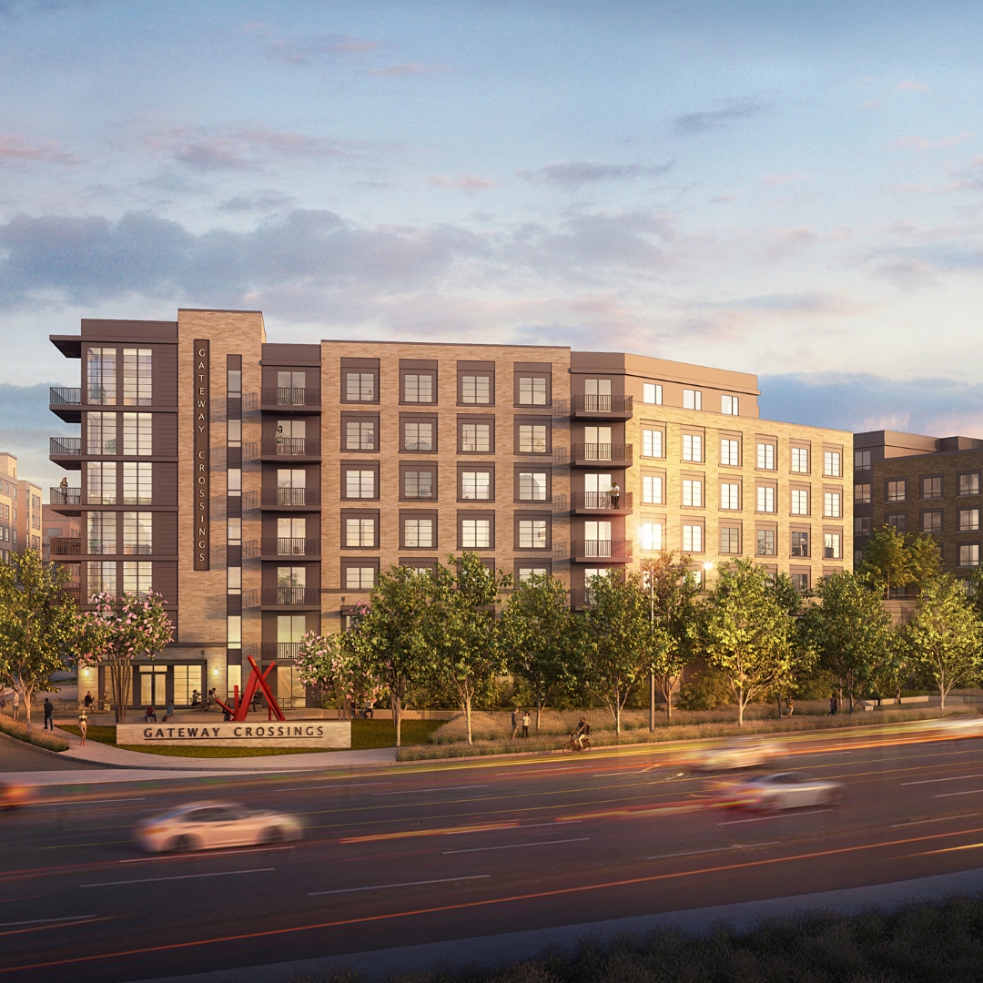 MVE_Architects's tweet photo. #ProjectUpdate: Check out the construction progress at Gateway Crossings! Phase 1 includes two buildings with 725 apartments and over 22,500 sf of amenity space, including a pool, spa, exercise facilities, and community room. #design #architecture #ExceptionalByDesign https://t.co/HXl7UrYxqE