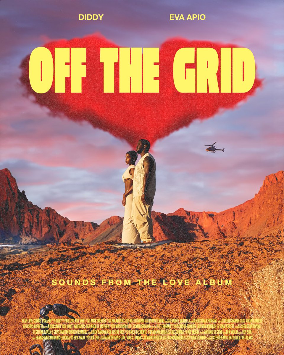 The Movie “Off The Grid” starring Sean Diddy Combs & Eva Apio coming to a theatre near you. Inspired by The Love Album.