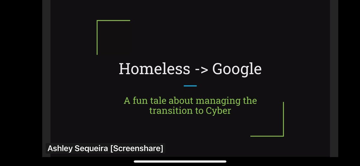 LRKSaurs's tweet photo. Before I was a Founder, before I worked in #cybersecurity…I was homeless too. I’m so deeply thankful to #VetSecCon for this talk today. The dark comes before the light.
@VeteranSec https://t.co/XDJSozfykP