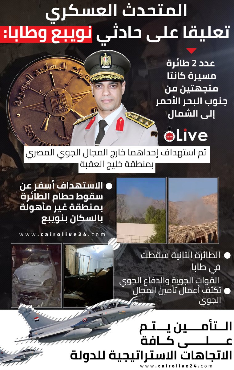 المتحدث العسكري تعليقا على حادثي #نويبع و #طابا:🔴