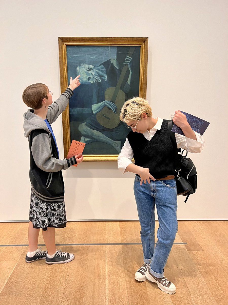 HUMANITIESofPHS's tweet photo. We came, we saw, and we recreated art with our bodies. Another successful scavenger hunt with our Humanities students @artinstitutechi @KnightsofPHS @stoltz_nicole @District214 https://t.co/JQ3HAIQEK4