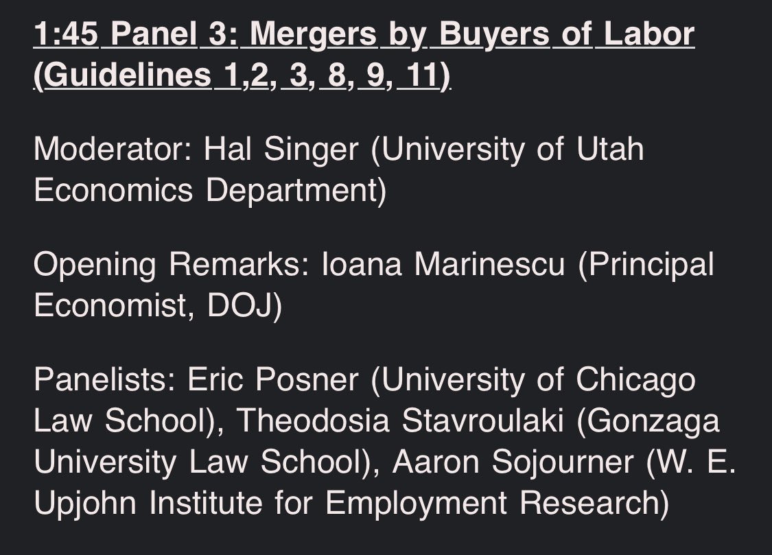 It's time to talk about labor markets! #UtahProject #Antitrust