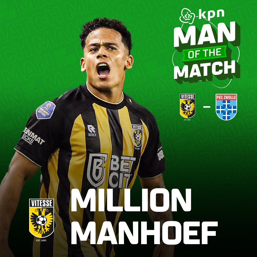 ESPNnl's tweet photo. Million Manhoef is vanavond verkozen tot KPN Man Of The Match ๐
