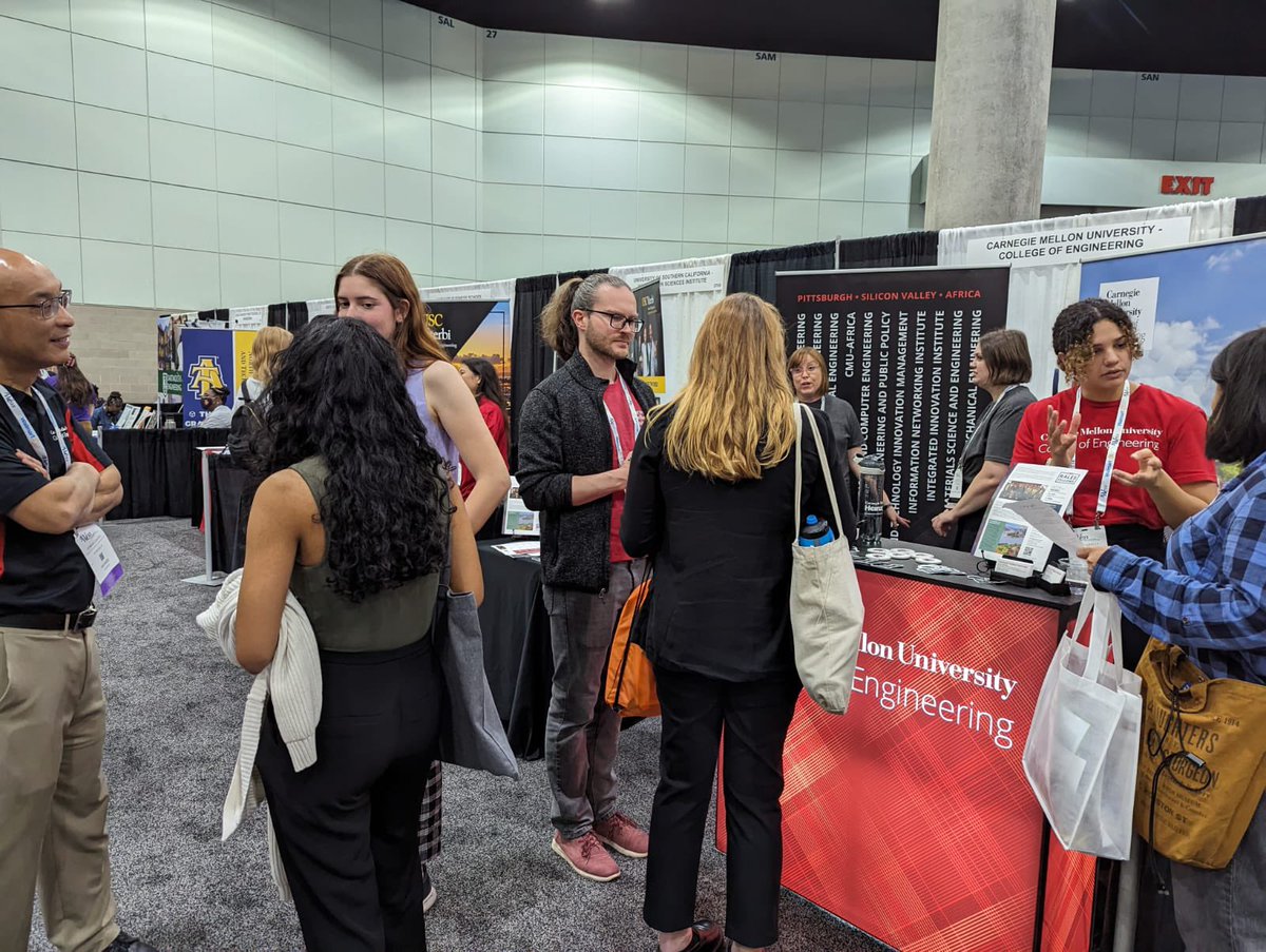 Attending #WE23 @SWEtalk Conference? Stop by Booth 2753 to see representatives from @CMUEngineering. #WE23CareerFair