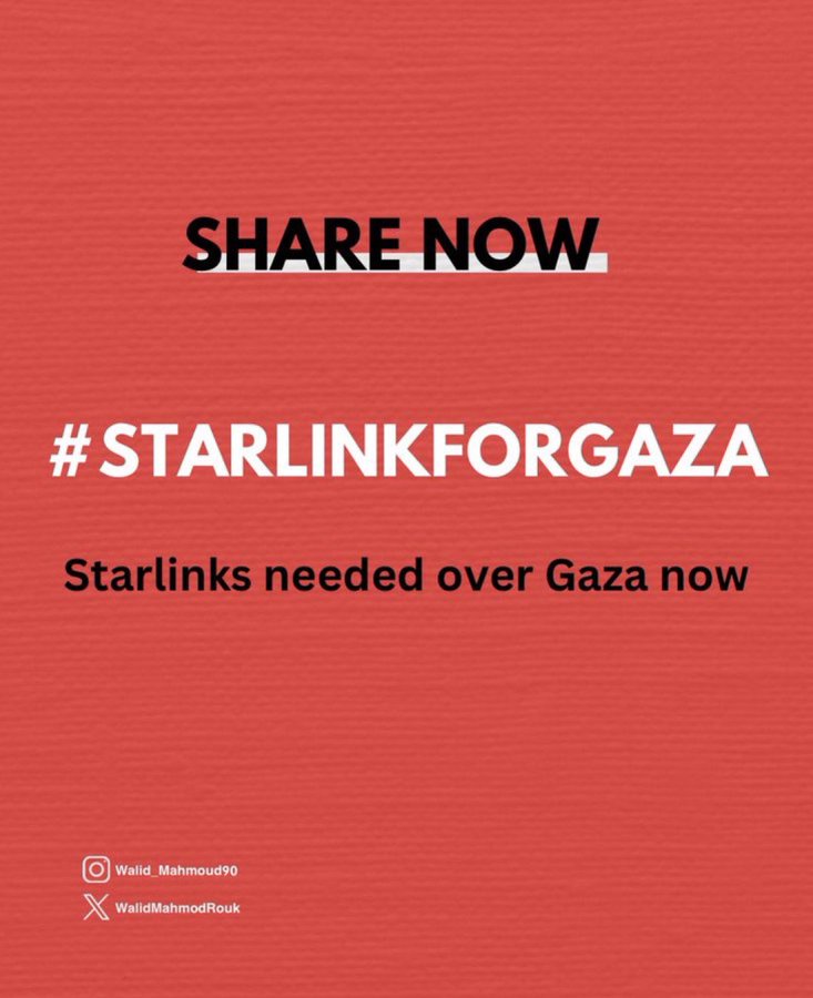 pomnicotine's tweet photo. #starlinkforgaza SPREAD THIS https://t.co/OqljVGBrCk