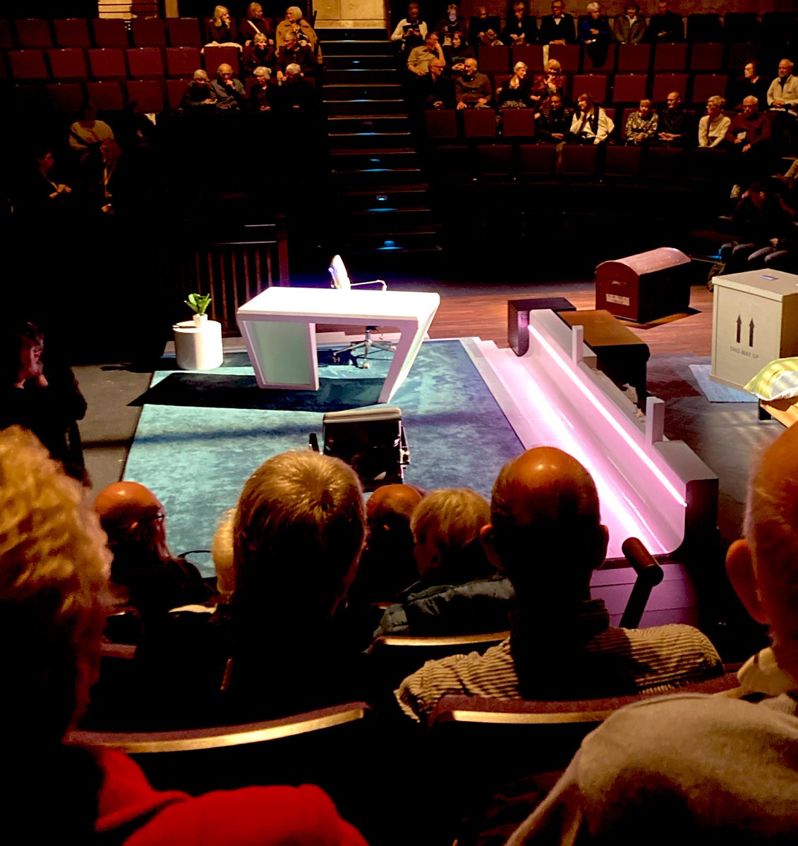 after a cracking week 3 of #TheNutcracker rehearsals, a cheeky #intervaltweet <a href="/NewVicTheatre/">New Vic Theatre</a> watching #constantcompanions from the great <a href="/thesjt/">Stephen Joseph Theatre</a> 👏🏻👏🏻