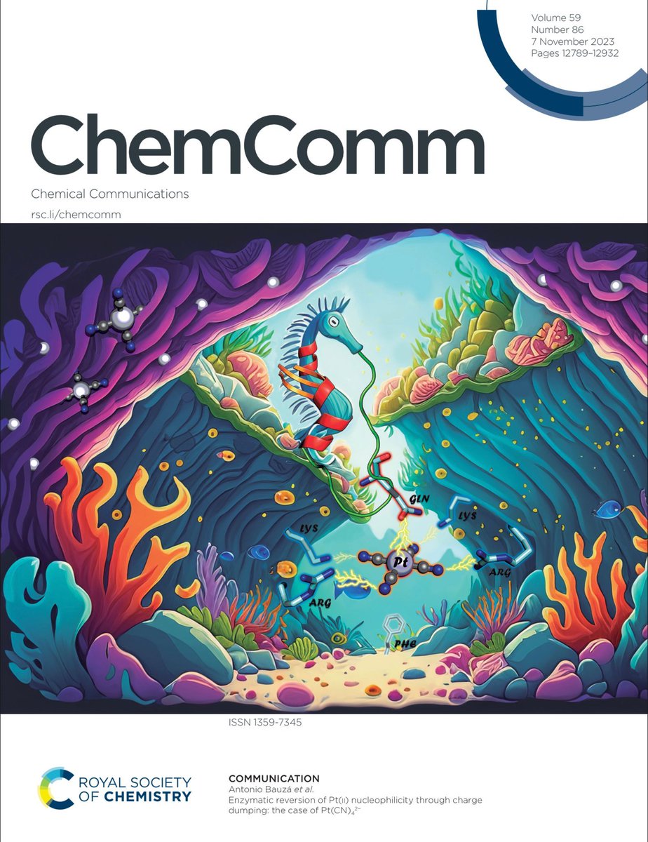 Chemical Communications (@chemcommun) on Twitter photo On the cover:
‘Enzymatic reversion of Pt(ii) nucleophilicity through charge dumping: the case of Pt(CN)42−’ by @tonifrontera3, <a href="/tbauza9/">Toni Bauzá</a> and first author Sergi Burguera 🔓
buff.ly/3tSpmrm On the cover:
‘Enzymatic reversion of Pt(ii) nucleophilicity through charge dumping: the case of Pt(CN)42−’ by @tonifrontera3, <a href="/tbauza9/">Toni Bauzá</a> and first author Sergi Burguera 🔓
buff.ly/3tSpmrm