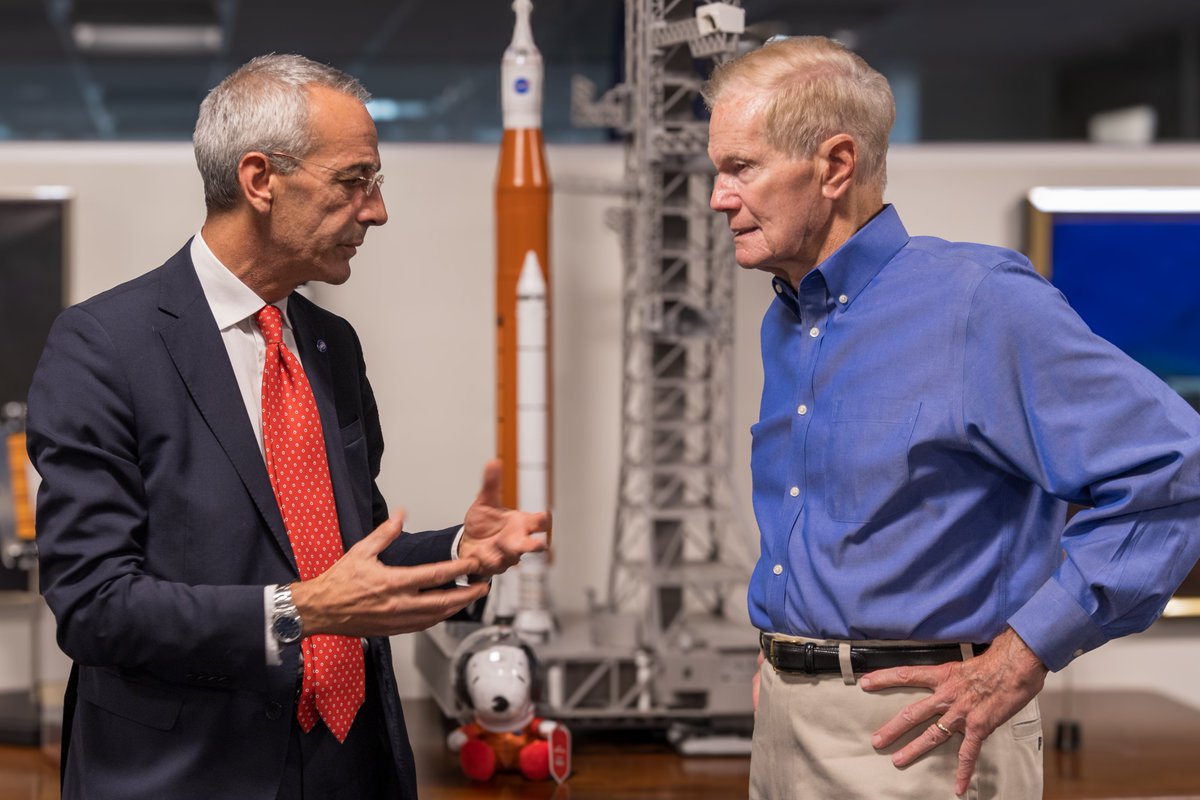 SenBillNelson's tweet photo. International cooperation is a cornerstone of space exploration. Great to meet the new head of the Italian Space Agency Teodoro Valente this morning. We are dedicated to working together to advance space and Earth science and exploration. https://t.co/FIAkBIeOxg