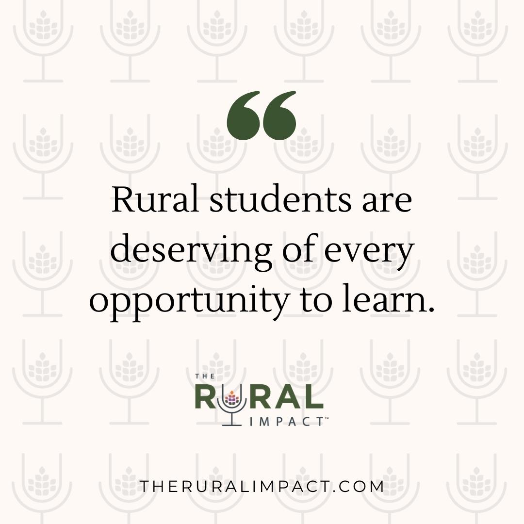 Listen in as @MRBImpact and @RuralED discuss the critical need to strengthen and expand resources, programming, partnerships, and broadband access for rural students and schools. bit.ly/3P6VQX0