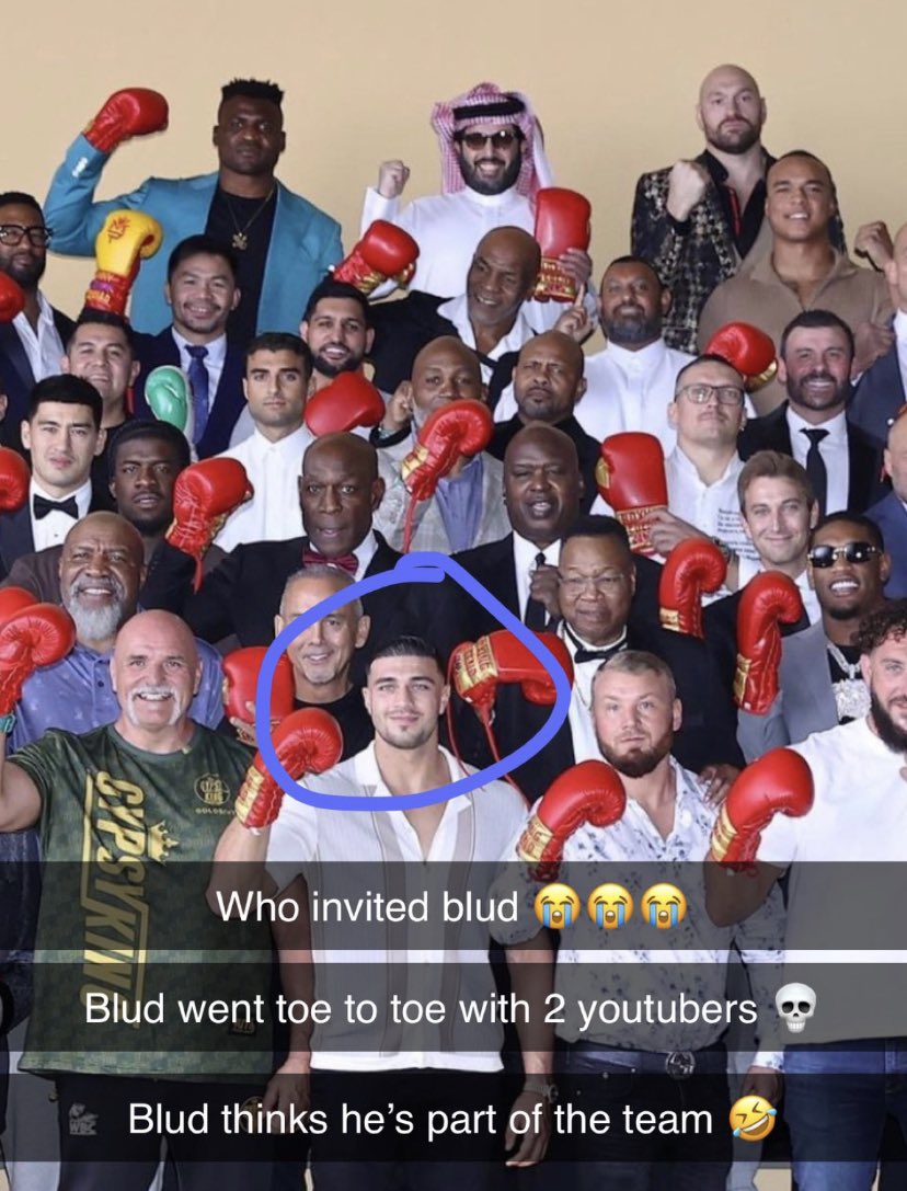ksinews_'s tweet photo. Who invited Tommy Fury with all boxing legends ? 💀 https://t.co/5njrnXMtcU
