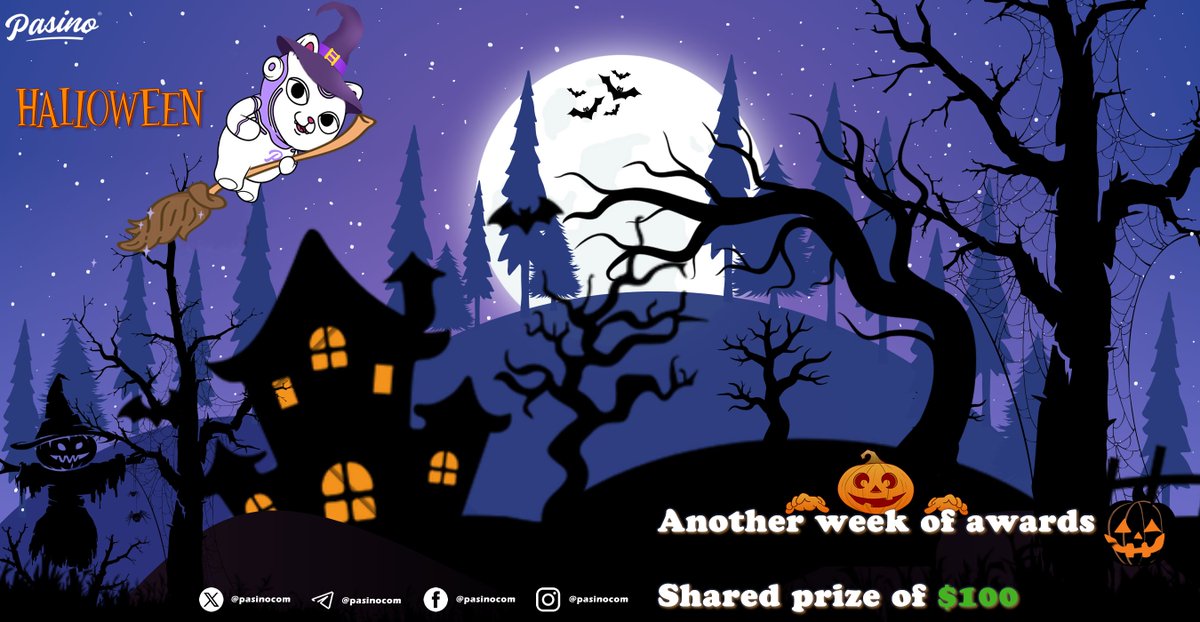Get your basket ready 🎃🍬 Pasino.com will top you up with a sweet $100 shared in #Crypto 

🏆5 Winners x 20$ each

🔹Follow <a href="/PasinoCom/">Pasino.com</a>
🔹RT &amp; 🧡
🔹Tag your friends with #Giveaway #Pasino and a Halloween emoji

⌛Oct 29 @ 9PM EST
🛑Account min lvl: 6
#BTC #ETH #BNB