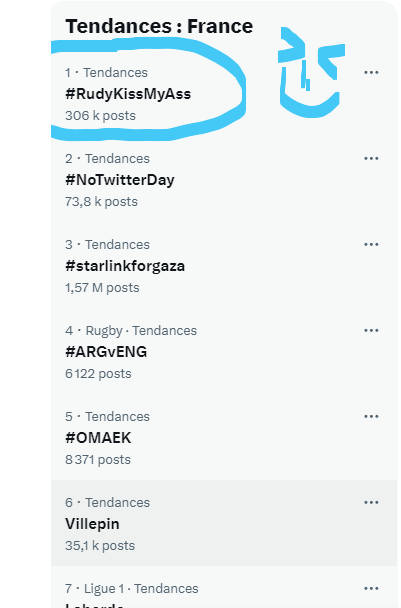 malouss00's tweet photo. @ASWON17 @MagLiber3 @caurbeau1 @manu_thor4 @5DAliceMachine @Solene07034607 @LibreSoldat @qode17kat @Joshe20981273 Exactement !!! #307k 😎🥳🥳🤣🤣
#RudyKissMyAssTendance 
#RudyKissMyAss 
#RudyRendlargent https://t.co/fZg5He7ail