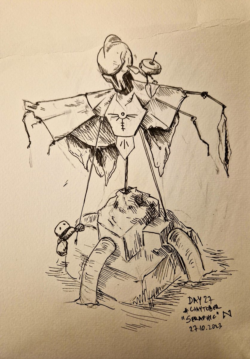 NatashaSkult's tweet photo. Day 279f #claytober
"Seraphic"
#claytober2023 #seraphic #ink #inkart #inksrawing #fallenangel #angwl #artchallenge https://t.co/OTwpHogpll