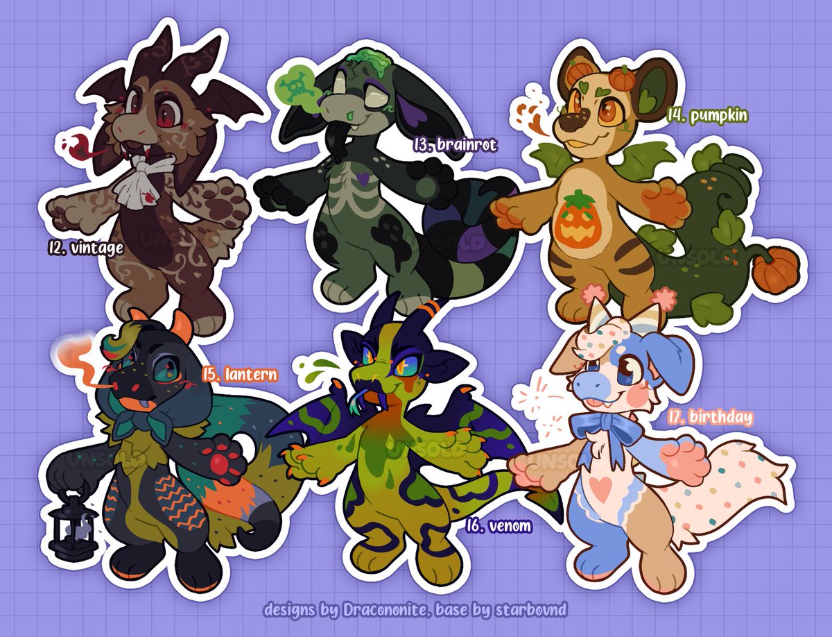 Dracononite's tweet photo. next batch of Adoptober designs is on this cute base by starbovnd! patrons had the chance to pre-claim - comment or DM to grab a pal! 👻 https://t.co/frqb0h2VGM