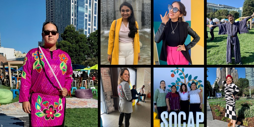 ImpactAlpha's tweet photo. Dressed for Impact. We asked some #SOCAP23 attendees how their outfits expressed their impact.
@dionnebroadus @riddhi_mittal #HadarCohen #MarianaFraga @Saidaabdala #MyTamNguyen #ThelandKicknosway @Liv_A_Official @CaitlinMorelli
https://t.co/gdGk6DXkhv https://t.co/liSRnJ67WR