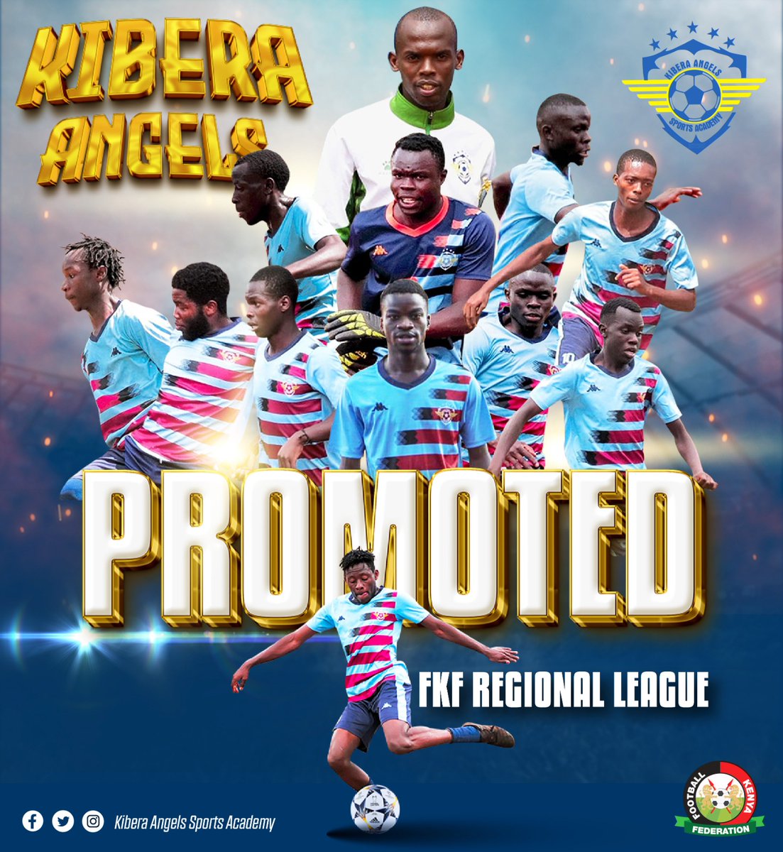 AngelsKibera's tweet photo. Officially gracing the regional league this season! We are grateful for the support.@AsegoLav @joelkarubiu @gladys_midecha @yvonnebuluma @KenyanRegista @GregoryMulemi @zaxoguda @tom_adwar. https://t.co/9JVnIP27Xm