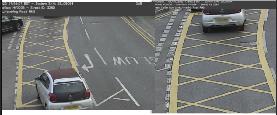 I'm in the box going forward, Mr Bean pulls out on me so I have to stop
These idiots send me £130 fine, how much more obvious do these people need ? Told them in a very polite way where to stick their fine ticket. Ps pic on the left was all they sent !!!!!!