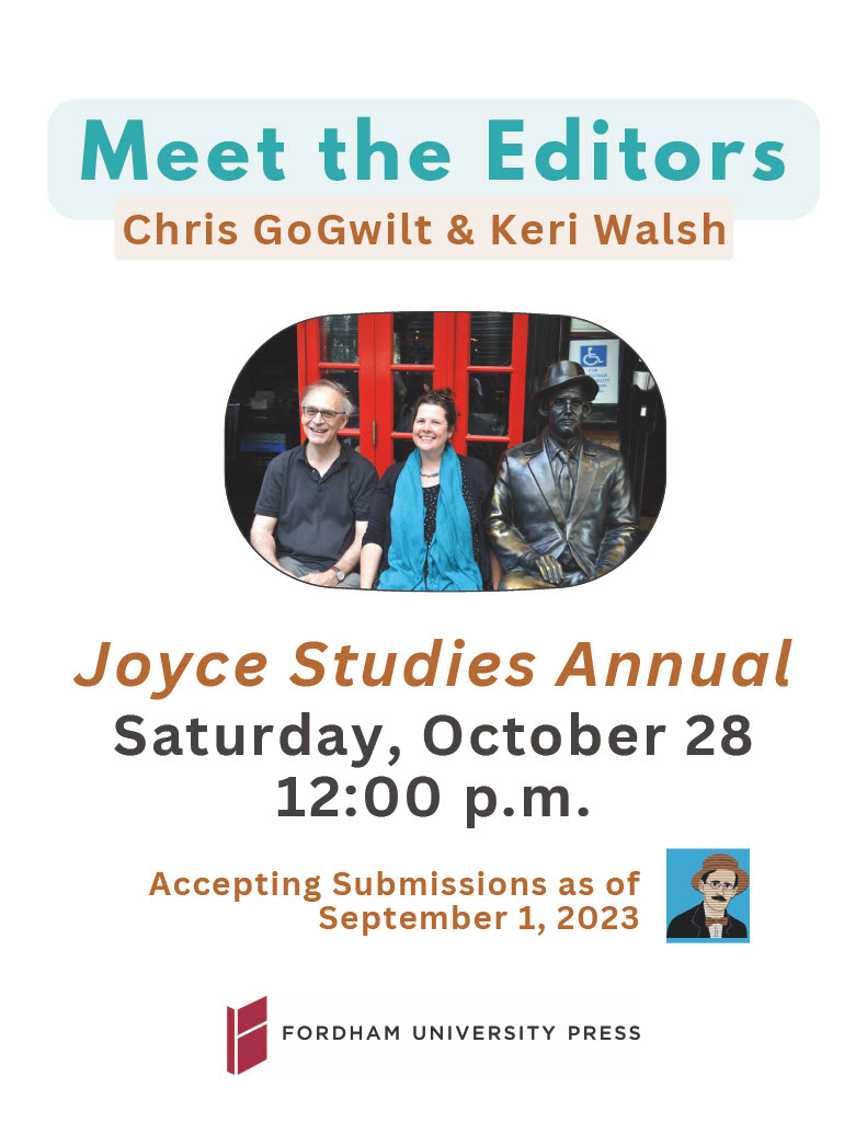 Keri Walsh (@ladymodernist) on Twitter photo Modernist Studies Association (MSA) Brooklyn, Join us for a JOYCE STUDIES ANNUAL meet and greet. Saturday October 28, noon to 1:30 PM at the Fordham University Press booth in the book exhibition hall. <a href="/FordhamPress/">Fordham Press</a> <a href="/msatweet/">MSA (Modernism)</a> Modernist Studies Association (MSA) Brooklyn, Join us for a JOYCE STUDIES ANNUAL meet and greet. Saturday October 28, noon to 1:30 PM at the Fordham University Press booth in the book exhibition hall. <a href="/FordhamPress/">Fordham Press</a> <a href="/msatweet/">MSA (Modernism)</a>
