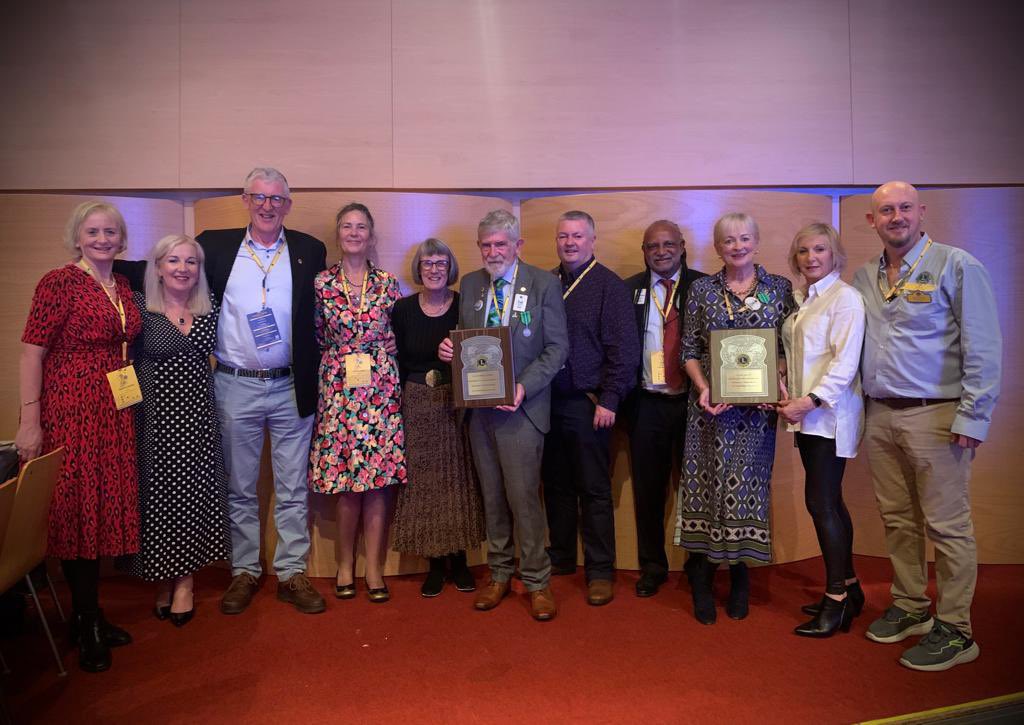 A massive evening for District 133 at the Lions Europa Forum in Austria. PDGs Ann Ellis and Gerald Cashman were presented with Appreciation Awards on behalf of the donations of clubs within District 133 to LCIF during the 2022-2023. Thank you to all clubs!! #LCIF #LionsClubs