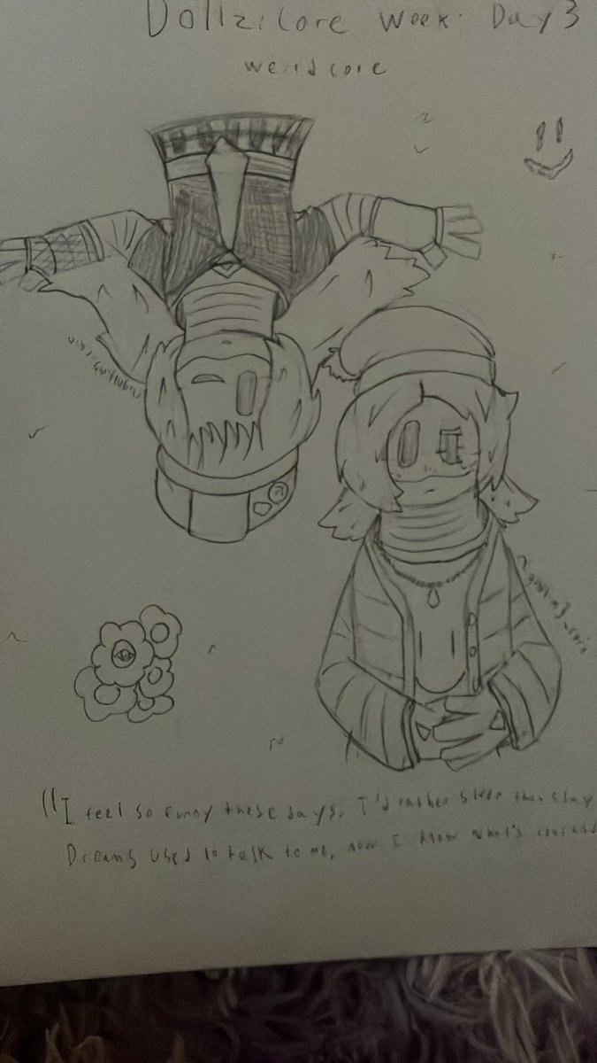 affecti0naddict's tweet photo. "rather sleep than stay awake"
day 3: weirdcore
#DollziCoreWeek
#dollzi #duzi #dollxuzi #uzixdoll #bloodybats #uzidoorman #doll #murderdrones #weirdcore #fanart https://t.co/a9NhtHYhEo