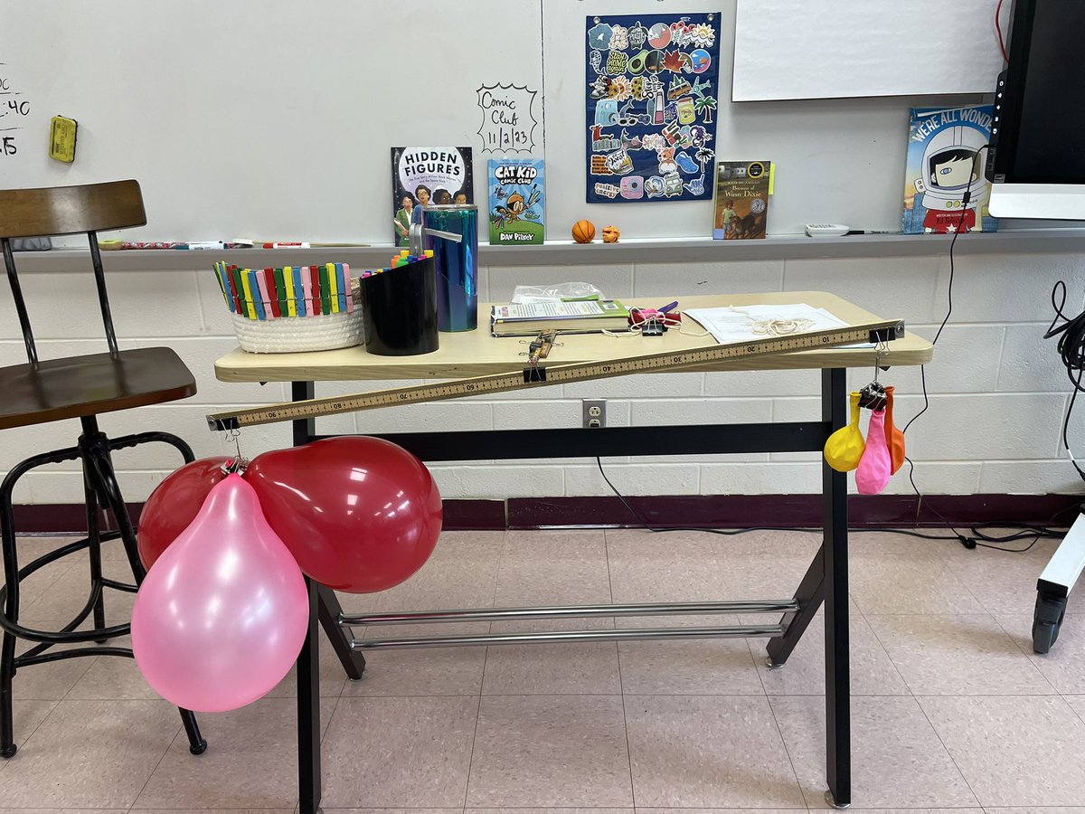 KoekemoerCHPS's tweet photo. Does air weigh anything? Our experiment today in @MysterySci #fifthgrade #fifthgradescience https://t.co/WJxRGoWHJC