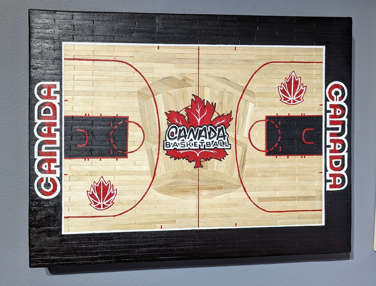 613MG's tweet photo. Latest court floor, peach basket inlay nod to Naismith. https://t.co/oEHhEAal6W