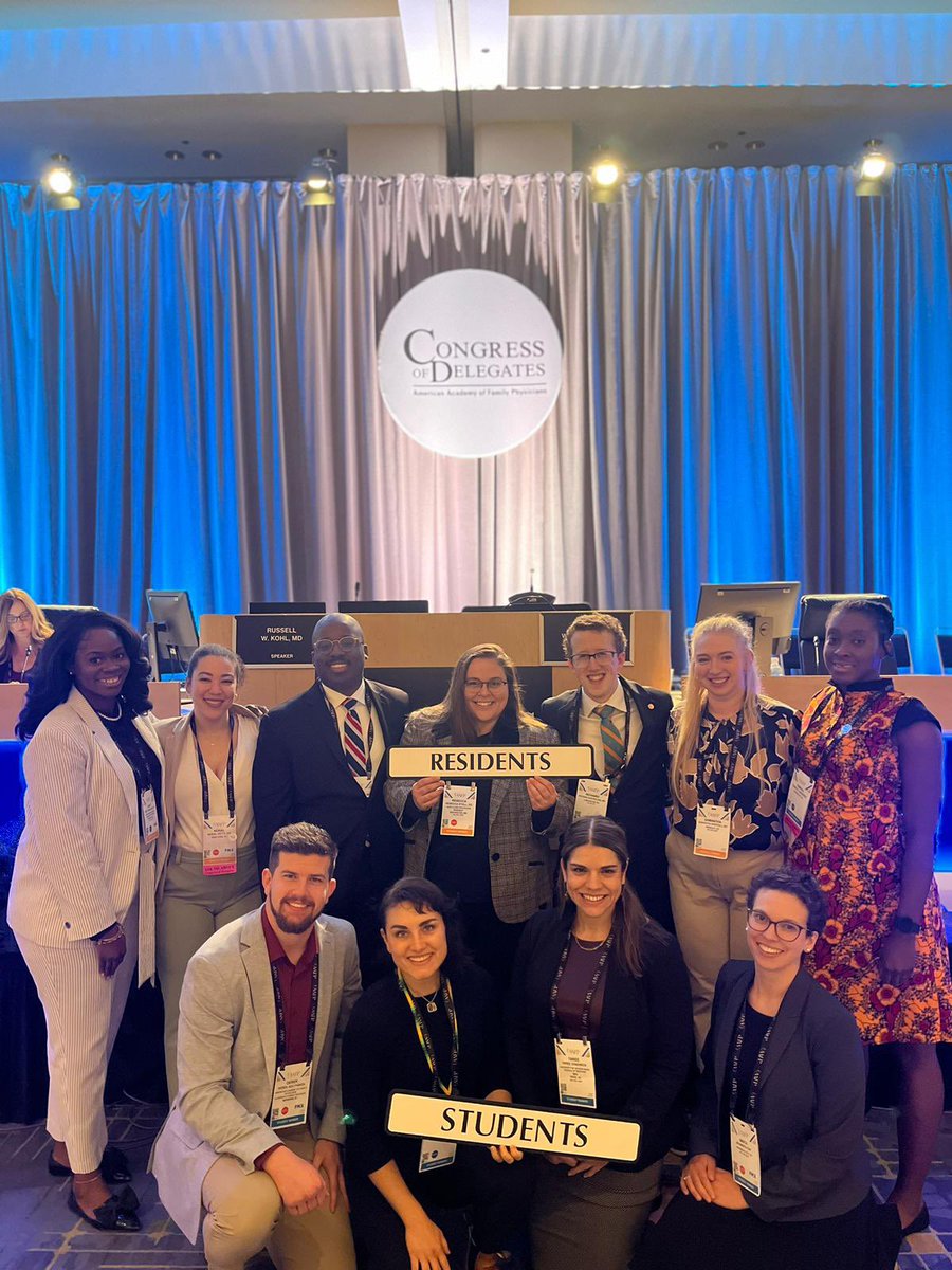 Meet our student & resident caucus of 2023! Grateful for the invaluable knowledge and wisdom gained from these incredible friends.

Im honored to lead the ongoing advocacy efforts as Student Delegate to the @aafp Congress of Delegates 2024. #AAFPCOD #FutureofFamilyMedicine
