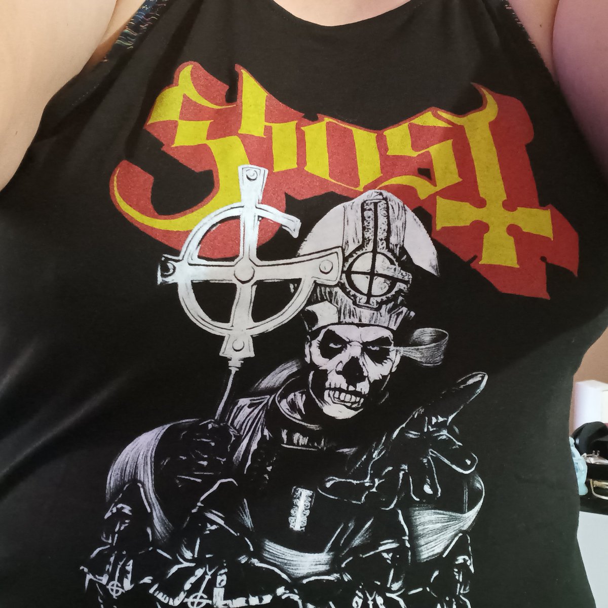 Myzaree's tweet photo. My Papa Emeritus II Ghost shirt came in🥰 https://t.co/9n5c699lLC