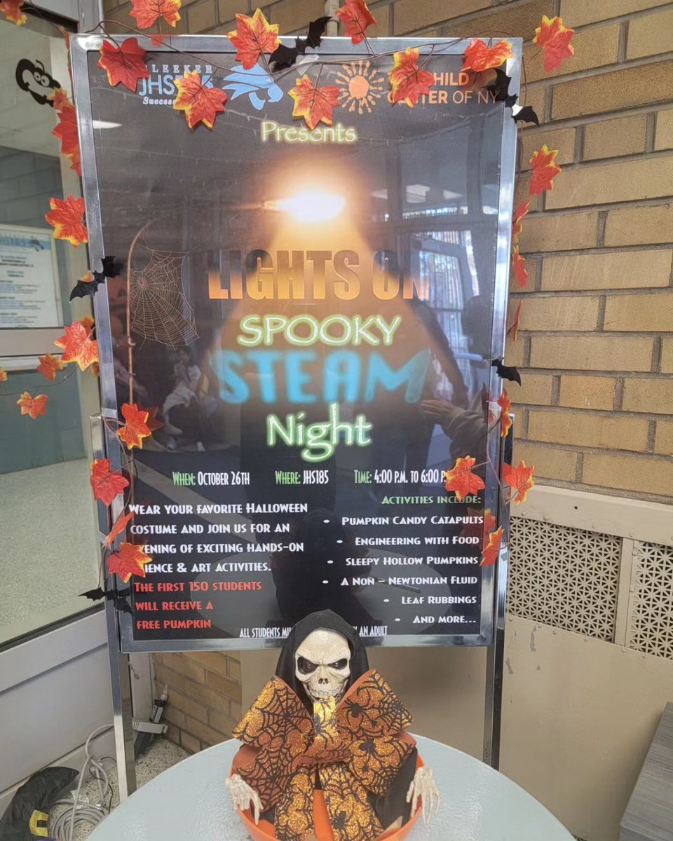bleekerpride's tweet photo. LIKES-On for our Lights-On Spooky STEAM Night. 👻 Thank you to all the families that joined us and to all the staff that made it a great night! @bleekerpride @nycschoolsd25 #bleekerstrong #d25 https://t.co/7rbOwhKswd