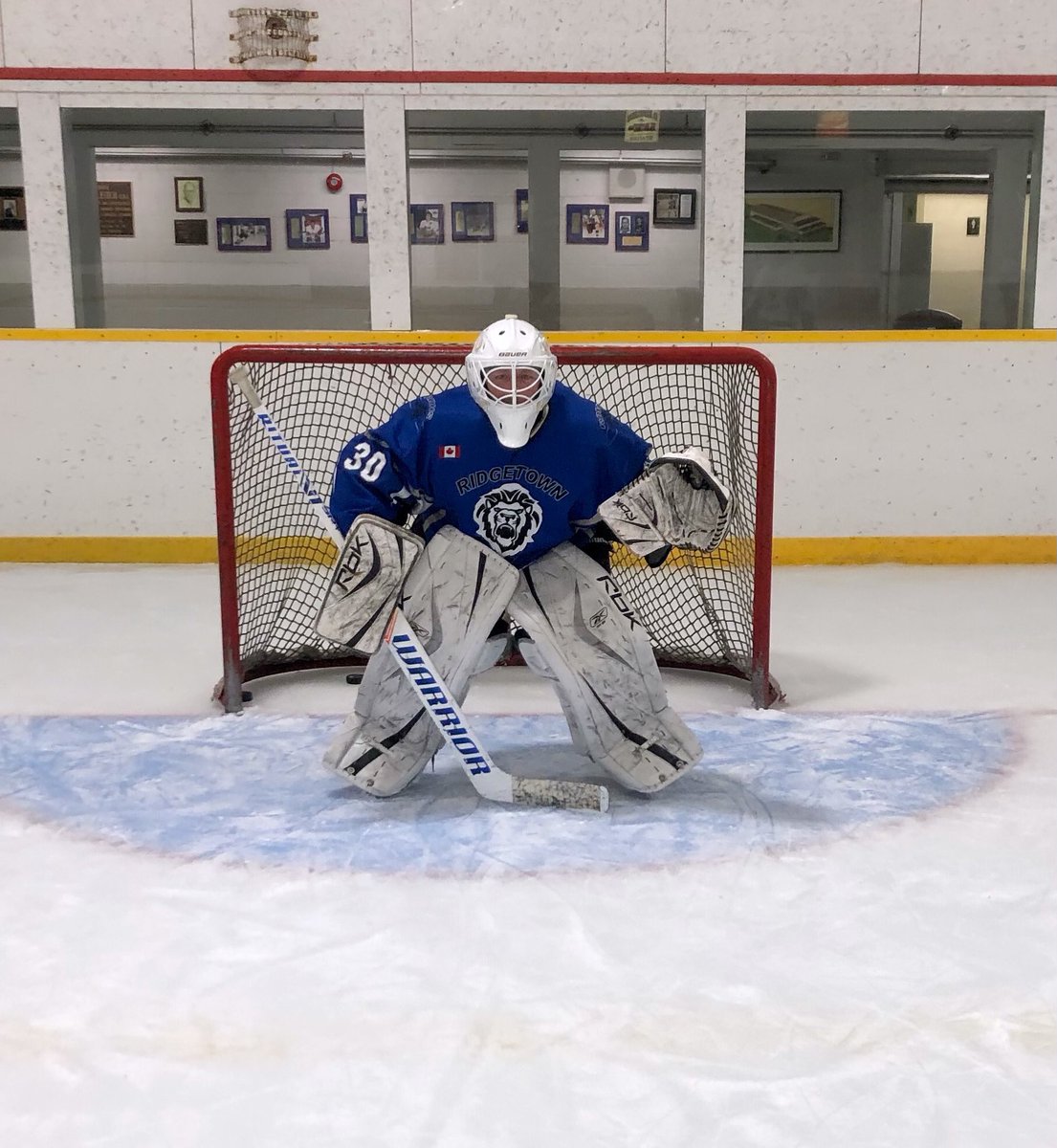 RossyYoungblood's tweet photo. Casual Friday wear today. Stepped into the crease for the first (and last) time of my life. #PAL2O #HockeyFocus @ridgetown_dhs https://t.co/npKZ7pBrK7