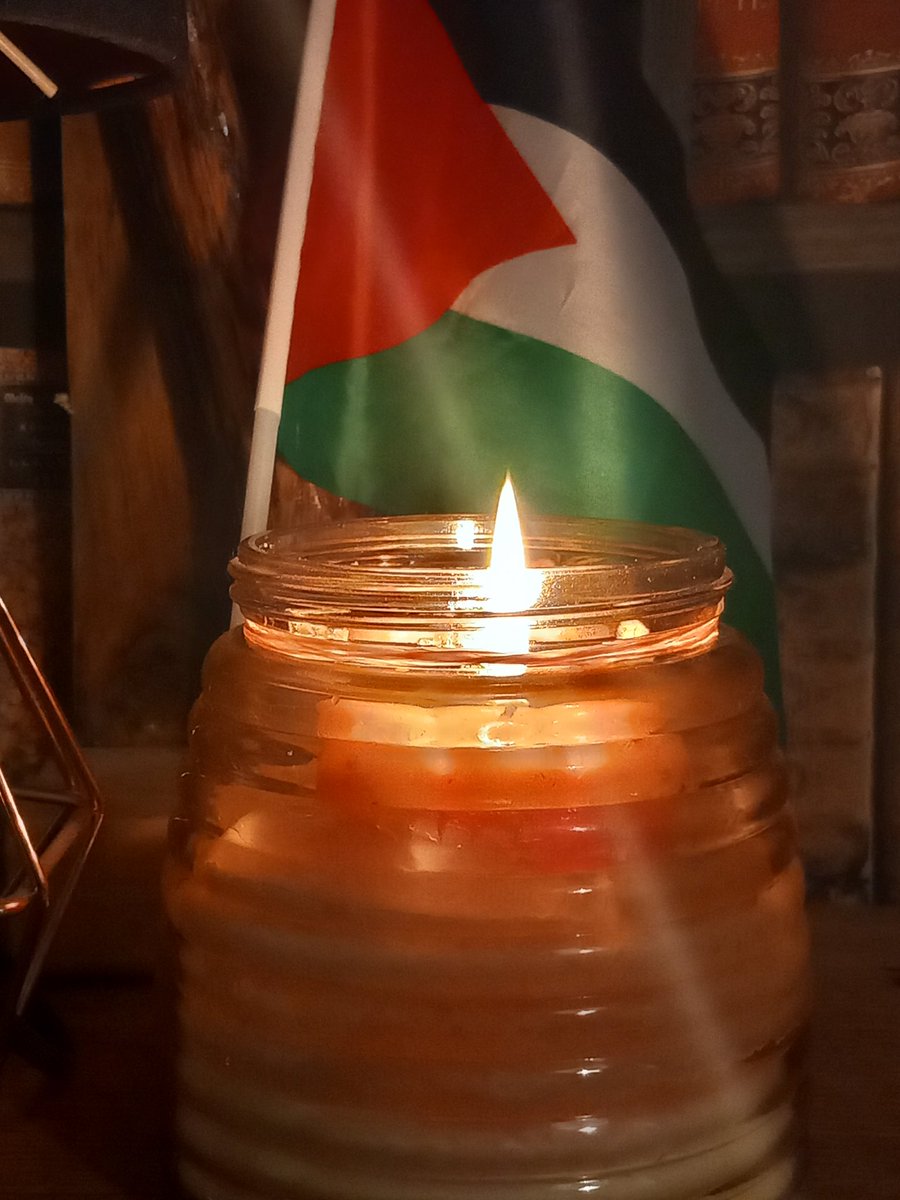 Candle lit for the children of Gaza tonight as they face another night of Israeli cowardly bombing