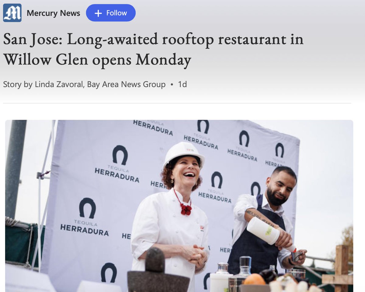 Joanne Weir (@chefjoanneweir) on Twitter photo Calling all Bay Area taco and tequila lovers: Copita Willow Glen opens Monday October 30!
msn.com/en-us/foodanddā¦
#SanJose
<a href="/mercnews/">Mercury News</a>
<a href="/CopitaSausalito/">Copita Tequileria y Comida</a> Calling all Bay Area taco and tequila lovers: Copita Willow Glen opens Monday October 30!
msn.com/en-us/foodanddā¦
#SanJose
<a href="/mercnews/">Mercury News</a>
<a href="/CopitaSausalito/">Copita Tequileria y Comida</a>