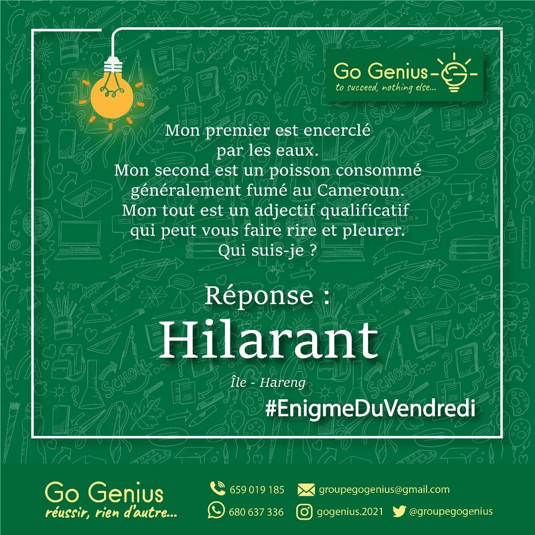 gogenius_2021's tweet photo. La bonne réponse était HILARANT. https://t.co/exYktOPYym