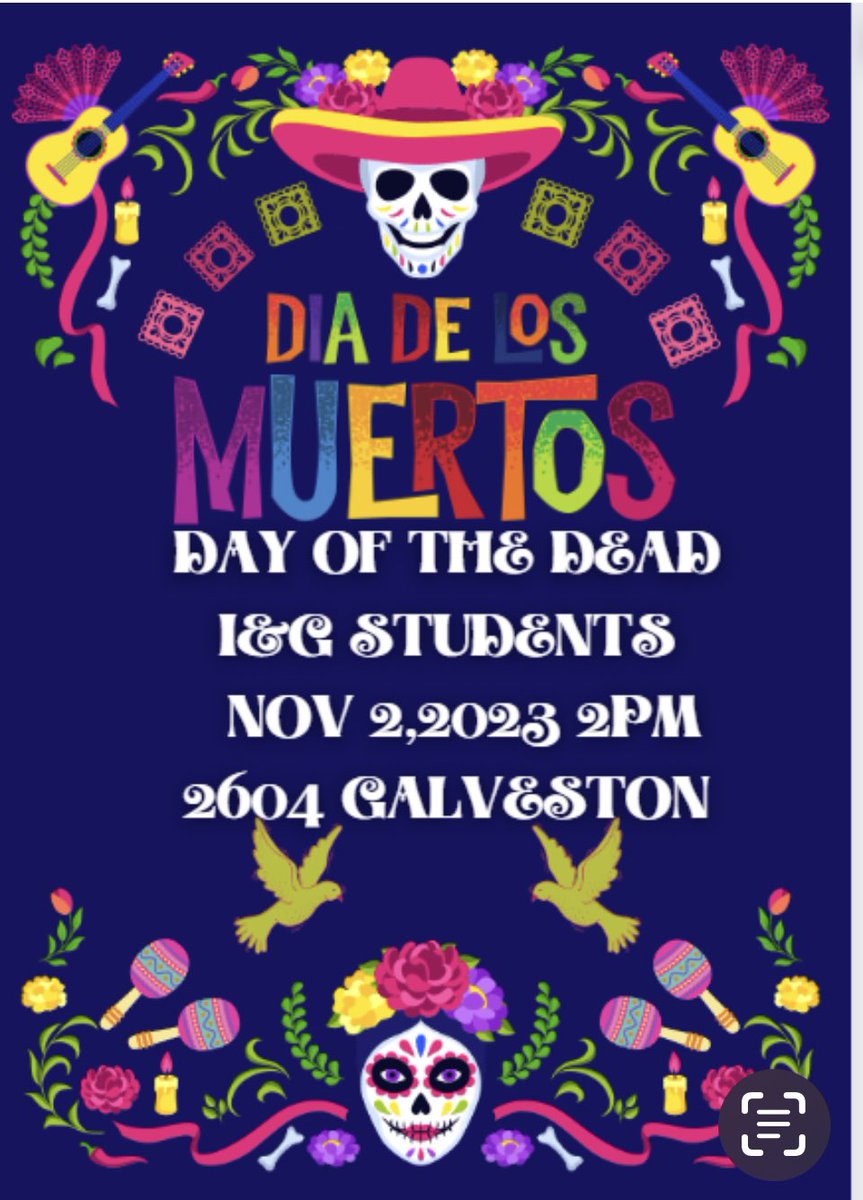 Come join us November 2nd @IandGCenter @gutiexfer Day of the Dead at 2pm
