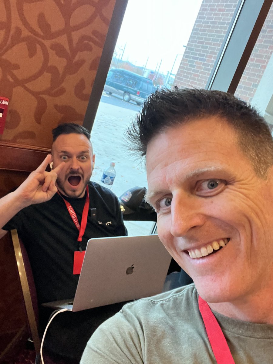 repkord's tweet photo. I feel like I keep running into this guy everywhere! @SamPrentice has graced #LBX23 with his presence to learn about all the #PewPew π₯ https://t.co/xzrRL0akrV