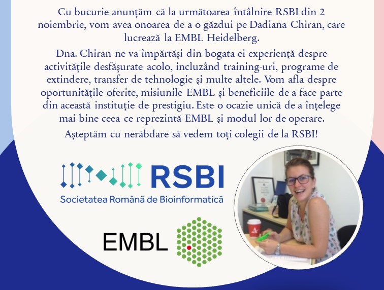 🧬💻 👀 Se anunță întâlnirea RSBI - 2 noiembrie 2023 #EMBL #RSBI #Networking #NorwayGrants #GranturiNorvegiene #robioinfo #bioinformatica